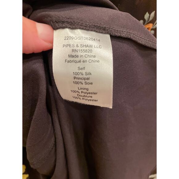 NWT Veronica Beard Floral Flower Silk Long Sleeve Dress Pink Boho Women 4 - Picture 15 of 17